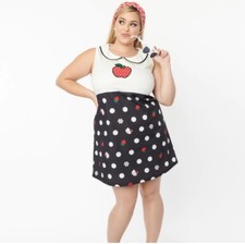 🍓UNIQUE VINTAGE🍓Shift Dress Hello Kitty x Smak Parlour Apple Power | 4XL |