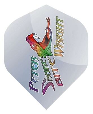 Dart 3, 6 o. 9 Stück Red Dragon Peter Wright Flights - Snakebite - Clear