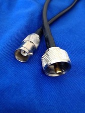 3' BNC female jack to UHF PL259 male plug RG58 Pigtail jumper cable USA seller