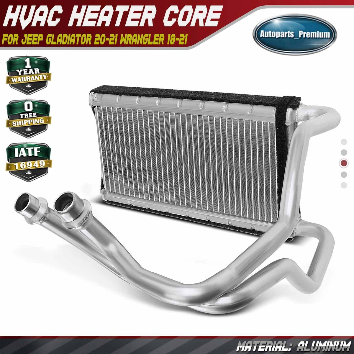 AC HVAC Heater Core for Jeep Gladiator 2020-2021 Wrangler 2018