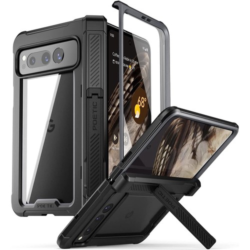 2-in-1 Case For Google Pixel Fold 5G [Anti-Scratch Clear Back] Shockproof Cover - Picture 1 of 9