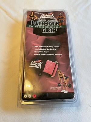 S027 Schiek Ultimate Grip 1 Paar pink Gr. L Gewichtheberbänder Bandagen
