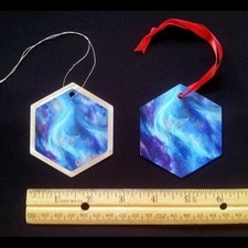 Original abstract art metal ornament by disabled artist