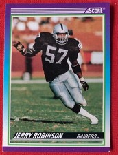 1990 Score #549 Jerry Robinson #57 Linebacker Los Angeles Raiders