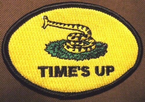 Gadsden flag "Time's Up" patch "Don't tread on me" dullhawk Dull 'Hawk flag 