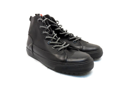 Hunter Unisex Target Dipped Canvas High-Top Sneakers Black&Black Size M7/W9