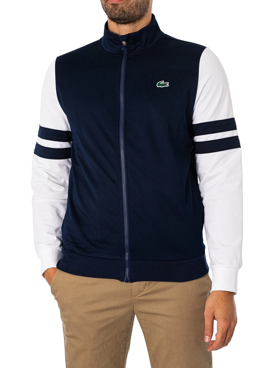 Veste de sport pour homme logo Lacoste zipp e bleue eBay