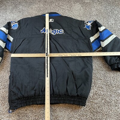 Starter NBA Orlando Magic Jacket Medium Nylon Blue Black Made In