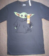 NEW W/ TAGS STAR WARS BABY YODA gray T-shirt sz M MEDIUM