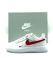 NEW Pre-School Kids Nike Air Force 1 Low Easy On PS White/Red HM9652 101