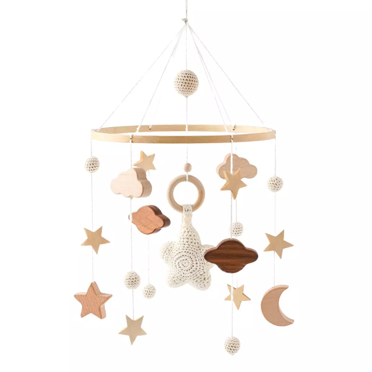 Baby Crib Mobile Cot Rotating Mobile Art Hanging Toy for Home