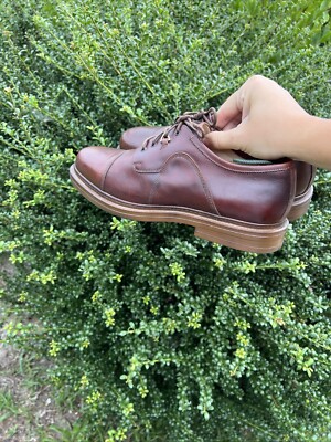 Cable & Co Brown Leather Cap Toe Oxford Dress Shoes Men Size  display picture 1