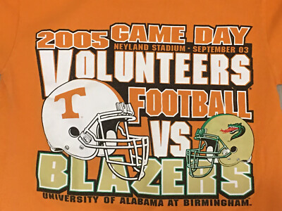 University of Tennessee vs. UAB Vintage Game Day White Shirt Size Women s Small
