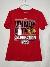 Chicago Blackhawks Shirt Adult Medium Windy City Celebration 2015 Stanley Cup