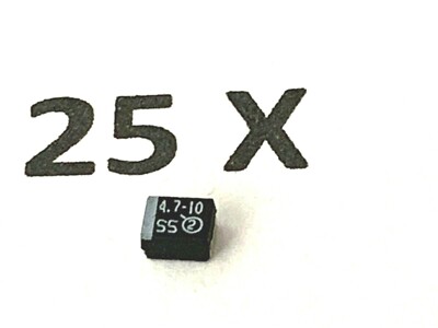 4,7uF, 10V, 20%,Tantal, 4,7µF,SMD,BF=B, ESR=5R,VISHAY, 293D475X0010B2T, 25 Stück