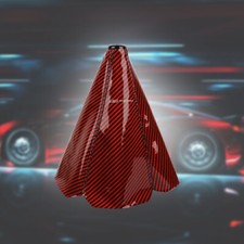 Mugen Carbon Fiber Red Shift Boot Stitch For Gear Cover Shifter Shift Knob Mugen Carbon Fiber Red Shift Boot Stitch For Gear Cover Shifter Shift Knob