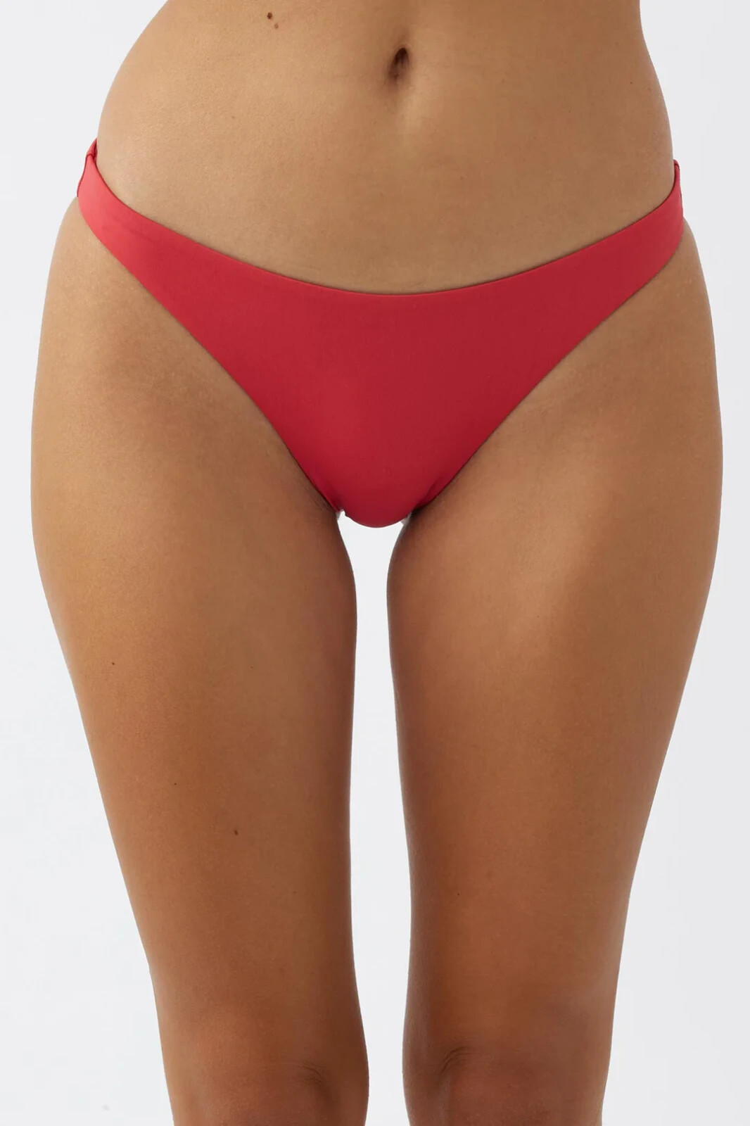 Parte inferior de bikini O'neill para mujer roja flamenca lisa descarada L54532 talla pequeña