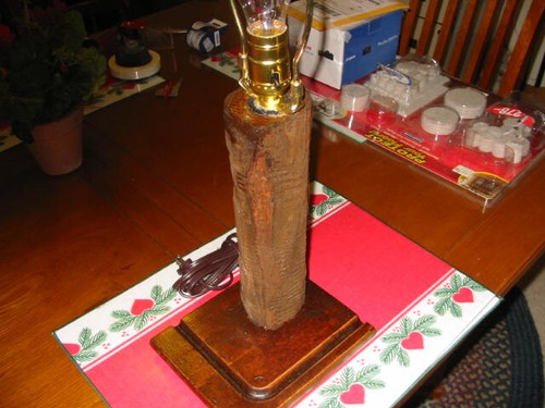 Rustic Natural Log Table Lamp Artisan Crafted, Tested &Works - Picture 2 of 8