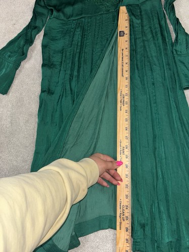 Free People New Day Long Embroidered Tunic Top in Green Women's Size Xs - Picture 11 of 14