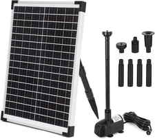 ECO-WORTHY Solar Fountain Water Pump Kit 25 W, 410GPH 25 Watt, Black 