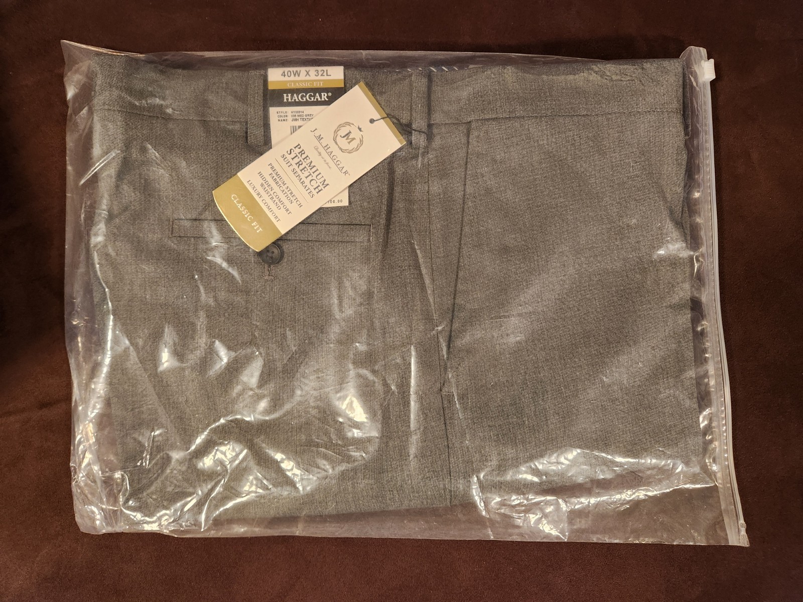 NWT JM Haggar Premium Stretch Suit Separates Comfort Waistba
