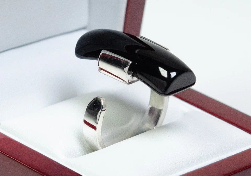 925 Argento - Anello Vintage Designer - ONICE - Immagine 3 di 4