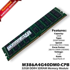 Samsung 32GB DDR4 2133MHz M386A4G40DM0-CPB Load Reduced ECC RAM