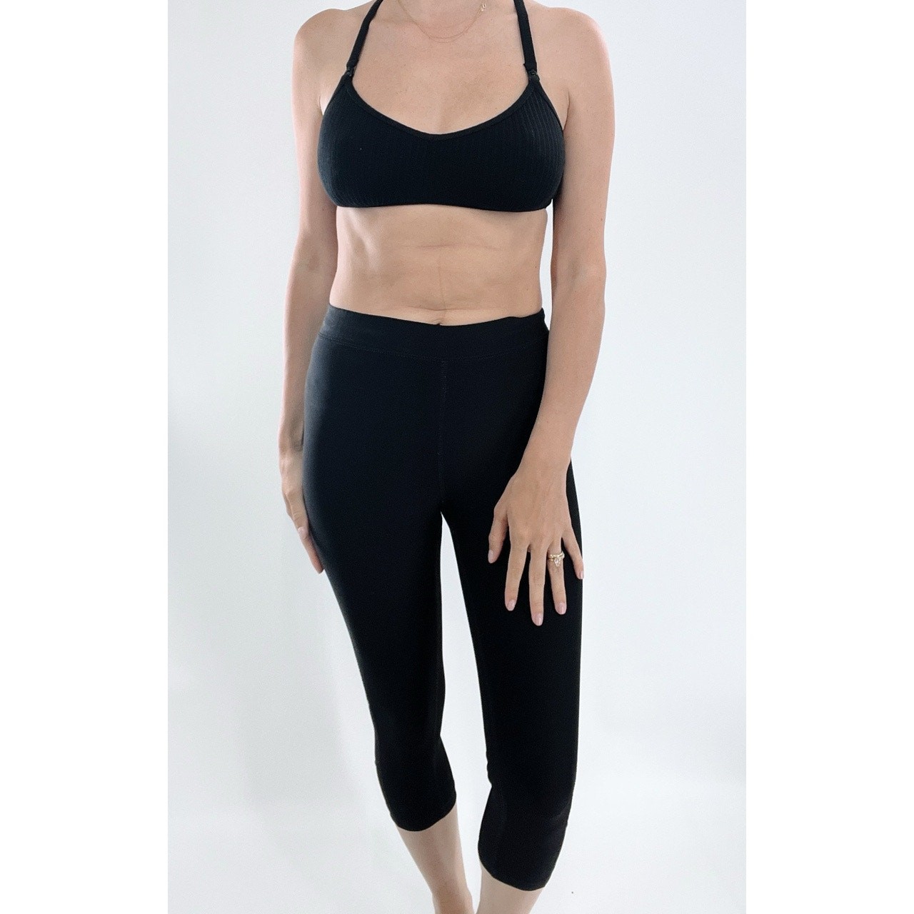 Xersion Black Cropped Form Fitting Activewear Leg… - image 1