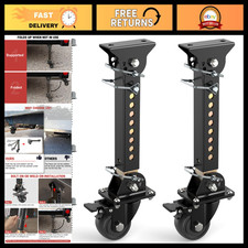 Telescoping Trailer Stabilizer Jacks With Wheels - 2 Pack For Utility Trailers Telescoping Trailer Stabilizer Jacks With Wheels - 2 Pack For Utility Trailers