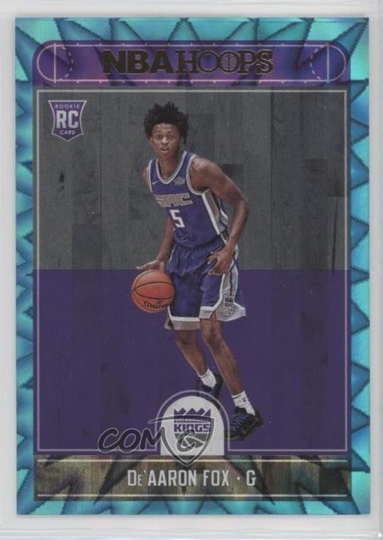 2017-18 Panini NBA Hoops Teal Explosion De'Aaron Fox #255 u6m