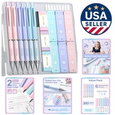 Essential 6-Piece Mechanical Pencil Set with 372 Refills Stylish Pastel Colors