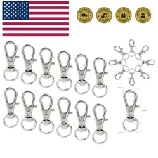 50 pcs Swivel Clasps Lanyard Snap Hook, Metal Swivel Lanyard Snap Hook Lobste...