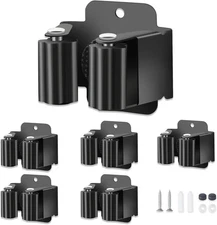 3 or 5 Pc Broom Holder Wall Mount, Upgraded Heavy Duty Mop and Broom Holder Wall