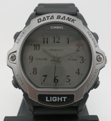 Vintage Casio Twincept Data Bank Analog + Digital Watch - ABX-23