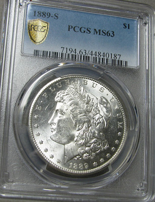 1889-S Morgan Dollar Silver  ---- PCGS MS-63 Coin ---- #931C