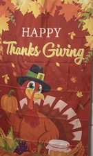 Festive "Happy Thanksgiving" Backdrop Banner 70  x 43  Thanksgiving Party D cor