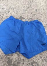 Speedo Swim Trunks Men's Size M Blue Drawstring Elastic Waist Mesh Lined