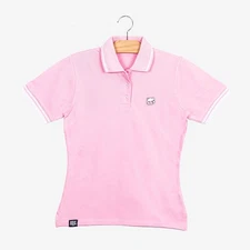 Milk Mocha Bear: Milk Polo Shirt - Pink / Women / 3XL