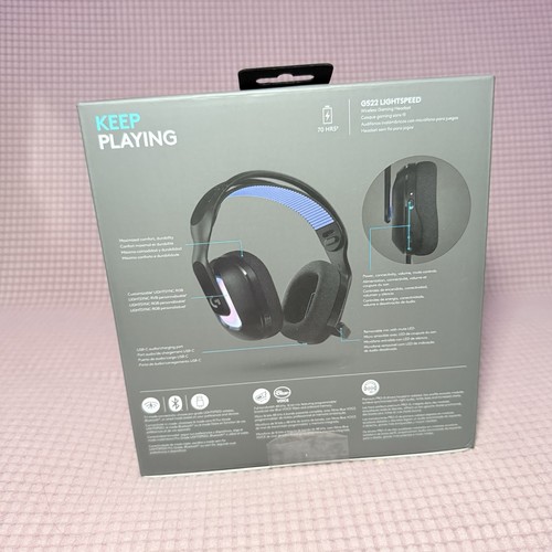 NEW Logitech G522 LIGHTSPEED Wireless Gaming Headset Black 981-001491 - 第 3/3 張圖片