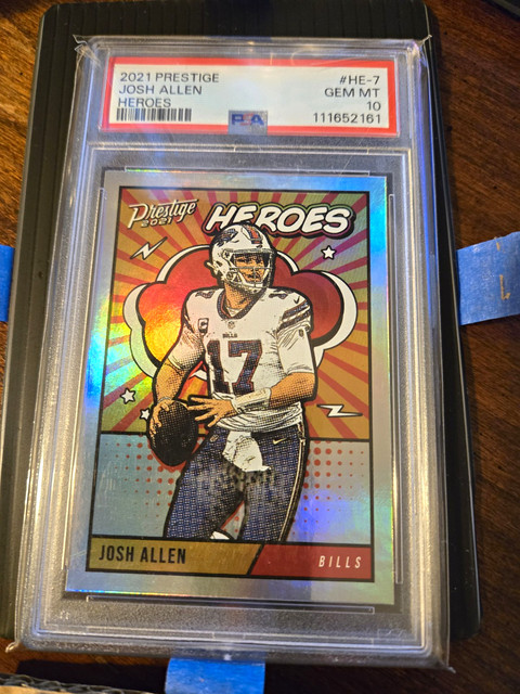 2021 Panini Prestige Heroes Josh Allen #HE-7 Auto PSA 111652161 Bills