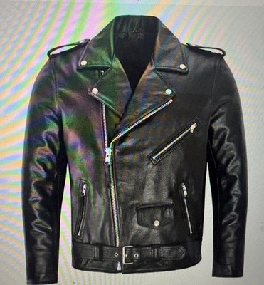 Herren-Biker Jacke ''PULL&BEAR''  Gr. L - schwarz Lederoptik (PU)- neuwertig