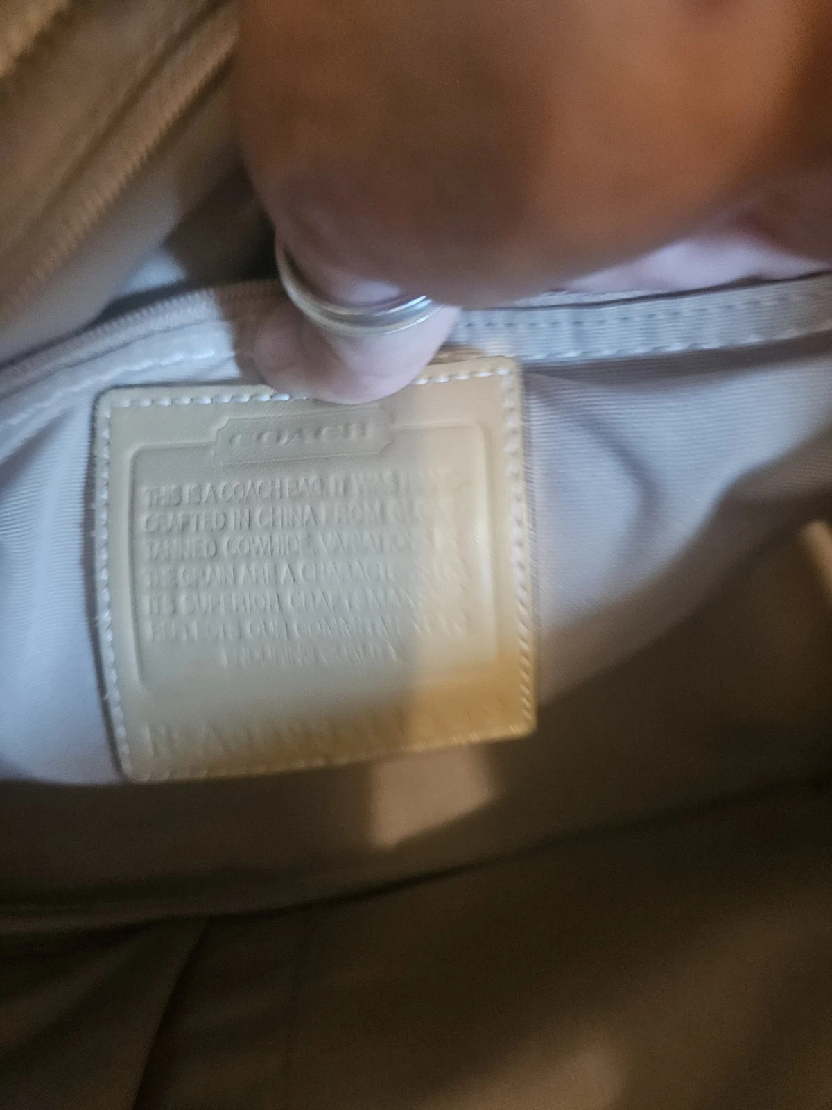 Borsa a mano Coach M0773 11554 Madeline vintage beige gialla