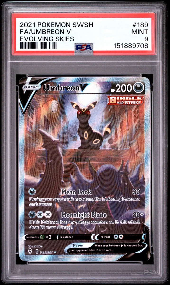 25+ Umbreon V 189/203 SWSH07: Evolving Skies for sale | Updated