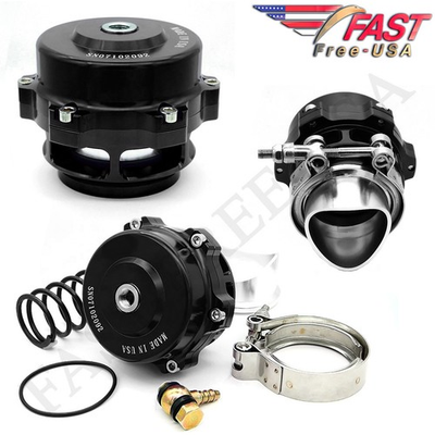 #ad BV50 Black 50mm Blow Off Valve BOV 6PSI 18PSI Springs Fits Tial V Band Flange $89.97