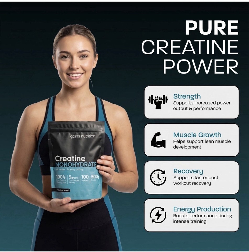 Creatine Monohydrate Powder 500g 100% Pure | eBay UK
