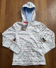 The North Face Youth Surgent Printed Full Zip Hooded Fleece, Girls Medium 10/12