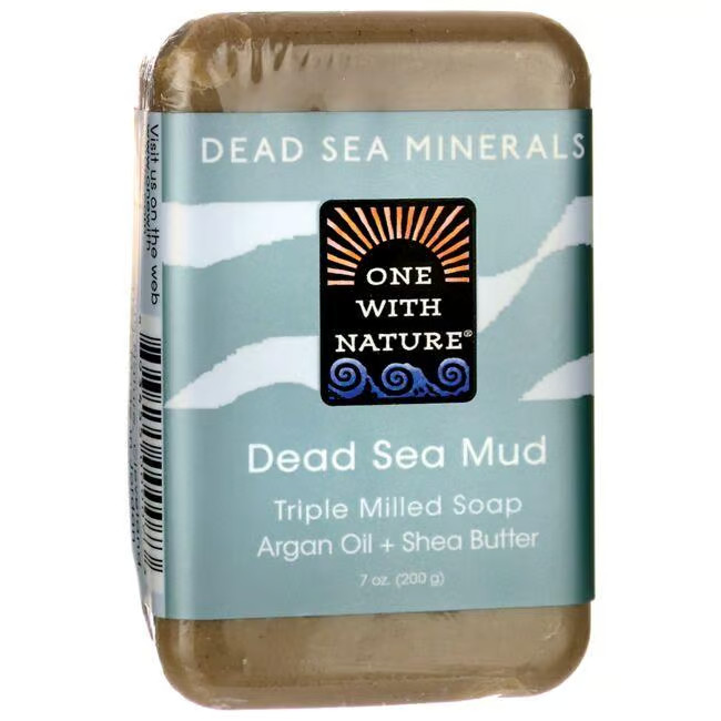 One With Nature Dead Sea Minerals Кусковое мыло тройного помола - Грязь Мертвого моря 1990₽