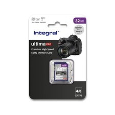 Integral 32GB SD Card 4K Ultra-HD Video Premium High Speed Memory Card , Black