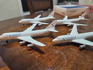 Herpa 4 plane Schenker 747 -200F collection.  1:500