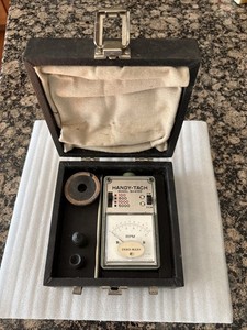 Handy-Tach Tachometer RPM Gauge Model SH 4150. Zero-Max. Storage Case Included